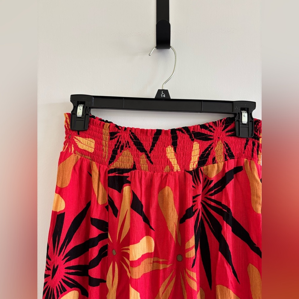Tanoa pull on midi skirt NEW NWT colorful vacation spring summer - Picture 3 of 7